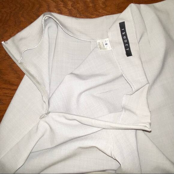 Theory Womens Pants Wool Crop trouser front seam Size 8 - Picture 7 of 12